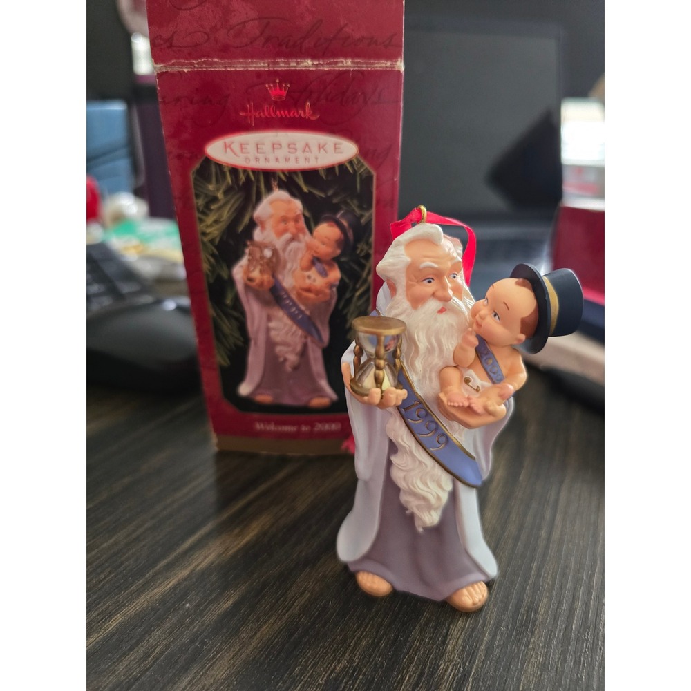 Hallmark Keepsake Ornament Welcome to 2000 Father Time Baby New Year Millennium